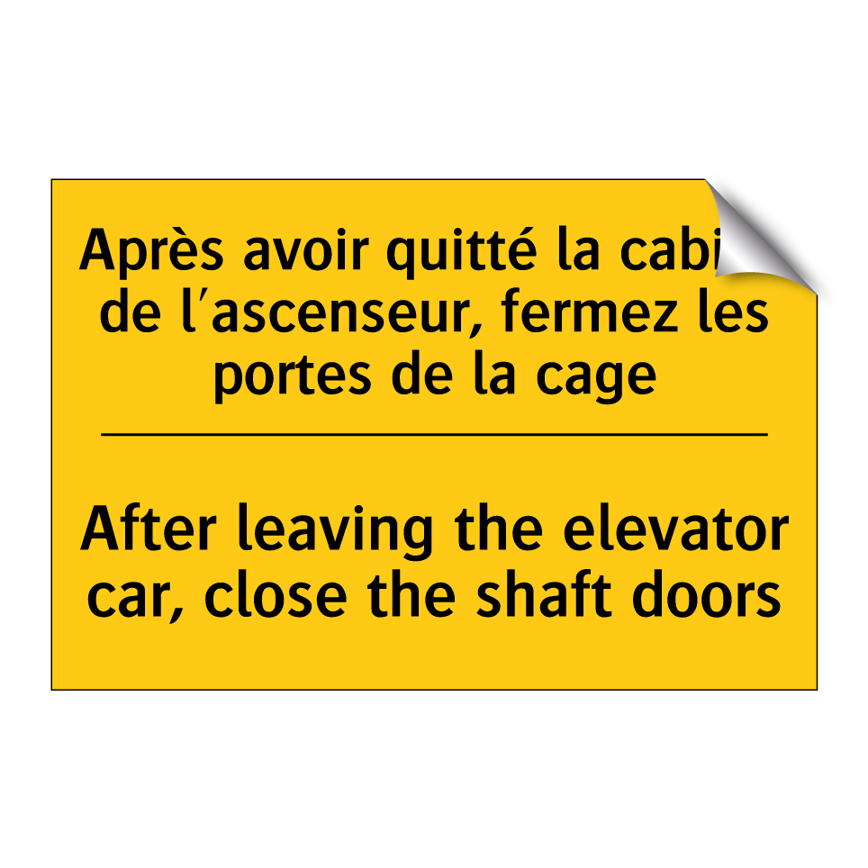 Après avoir quitté la cabine de  /.../ - After leaving the elevator car,  /.../