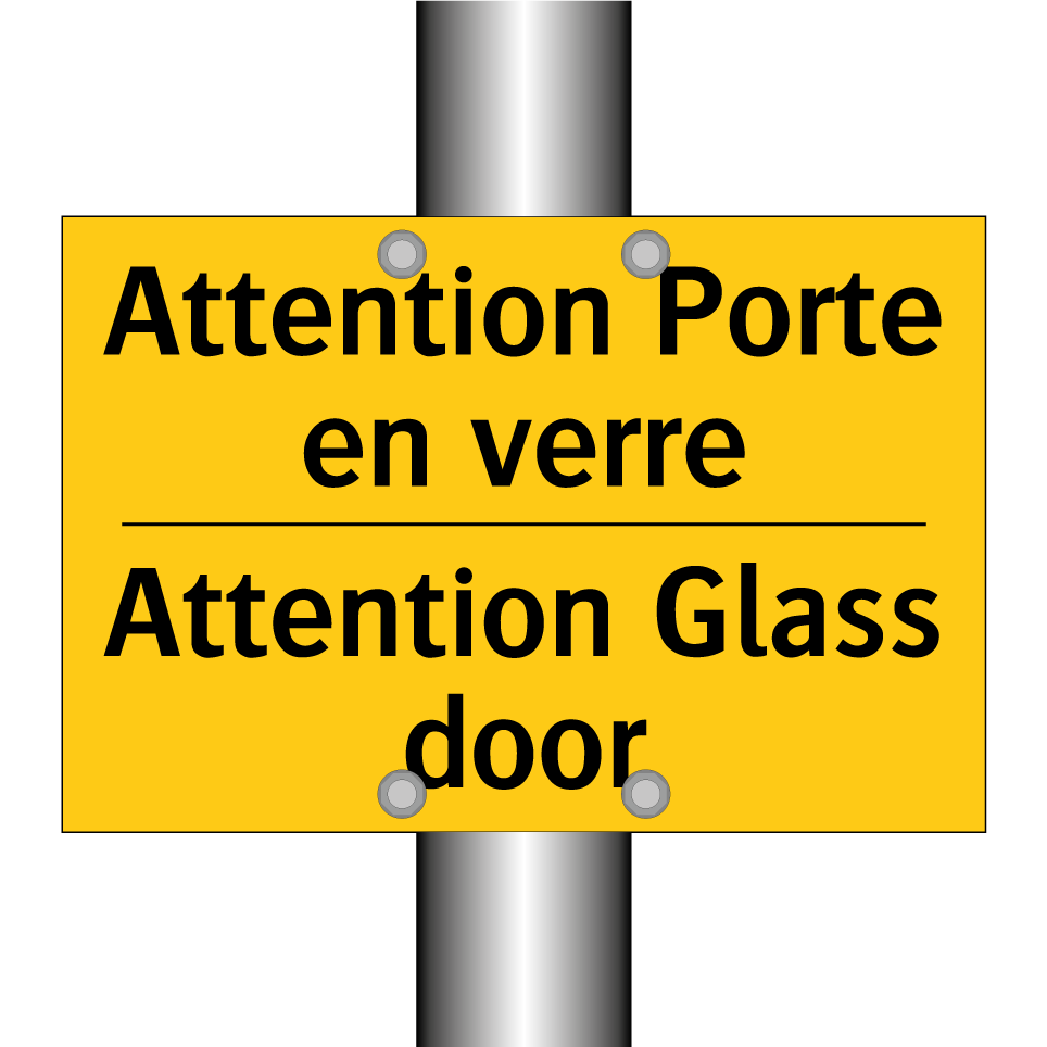 Attention Porte en verre - Attention Glass door