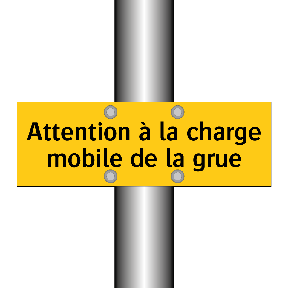 Attention à la charge mobile de la grue