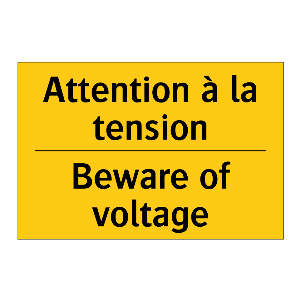 Attention à la tension - Beware of voltage