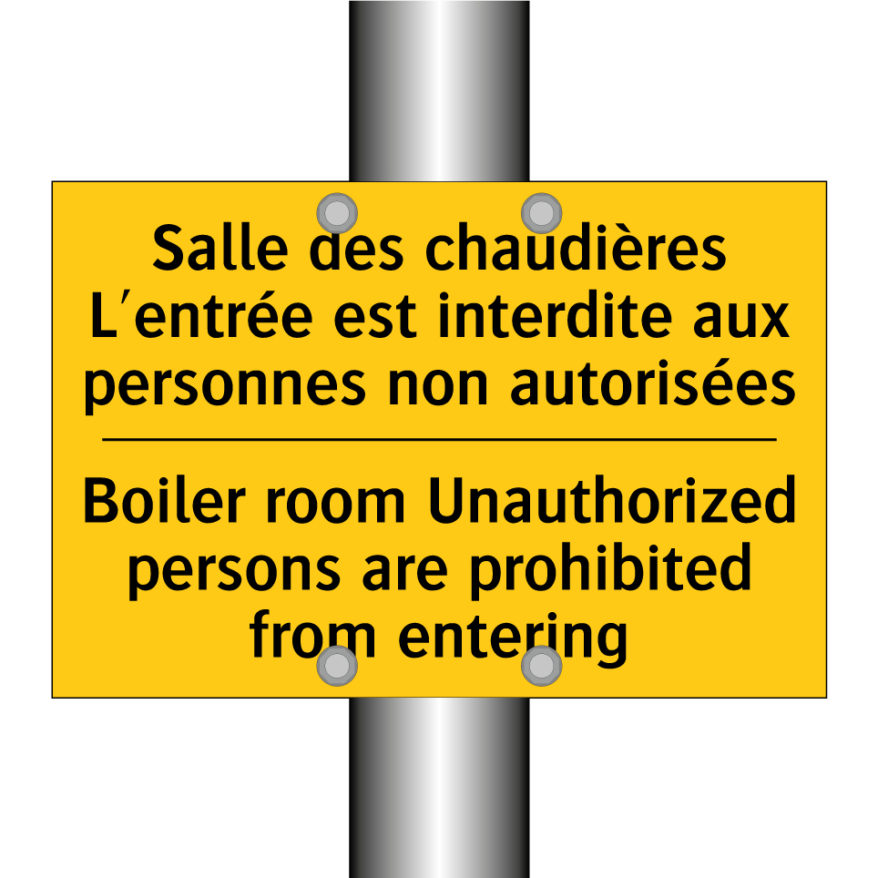 Salle des chaudières L'entrée  /.../ - Boiler room Unauthorized persons  /.../