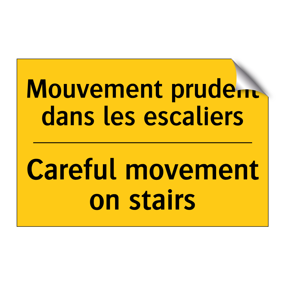 Mouvement prudent dans les escaliers /.../ - Careful movement on stairs
