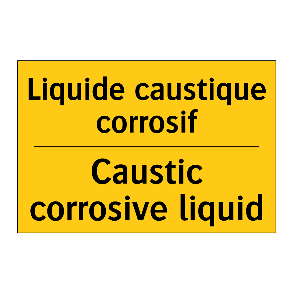 Liquide caustique corrosif - Caustic corrosive liquid