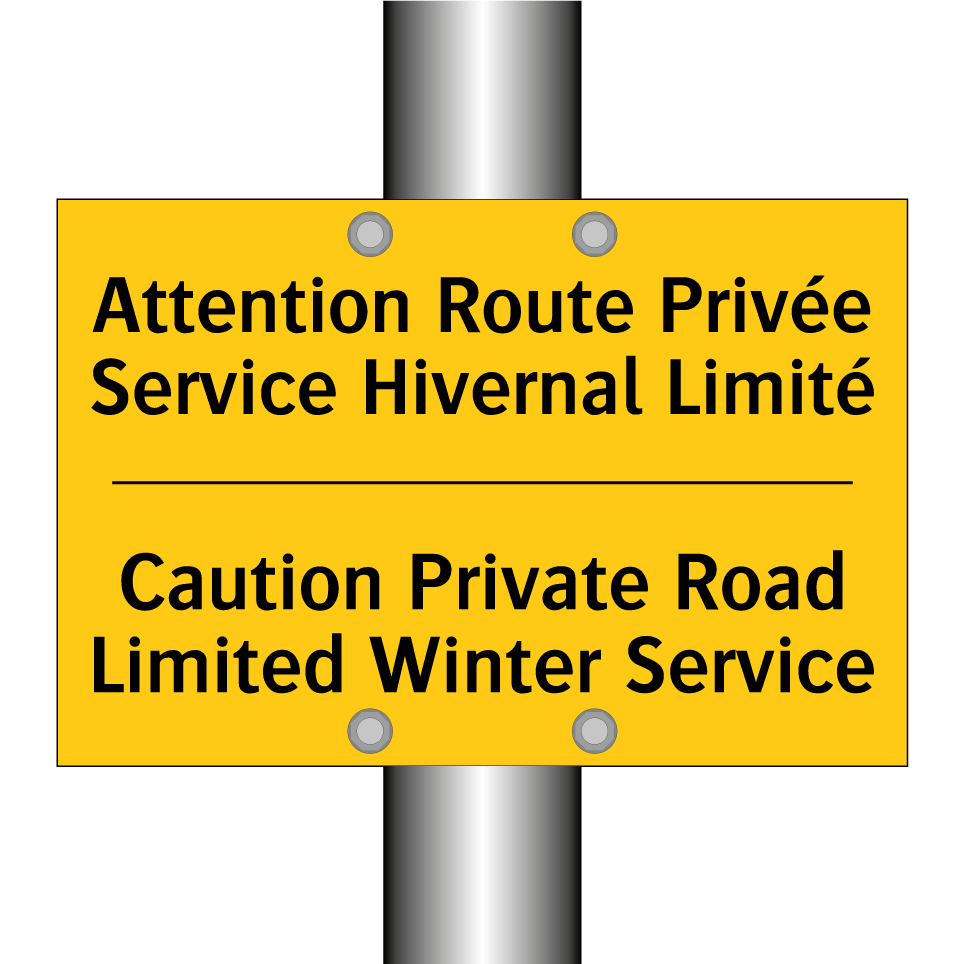 Attention Route Privée Service  /.../ - Caution Private Road Limited Winter  /.../
