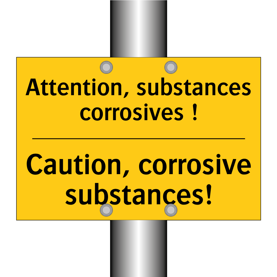 Attention, substances corrosives  /.../ - Caution, corrosive substances!