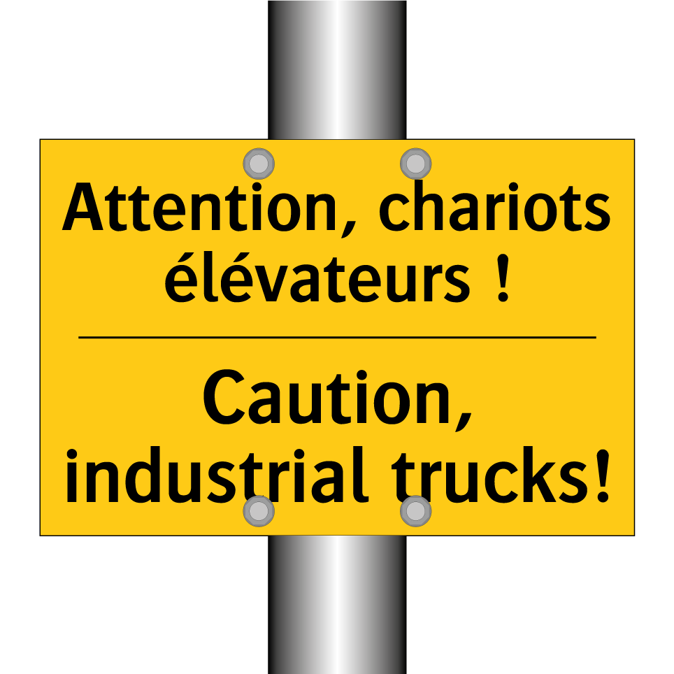Attention, chariots élévateurs  /.../ - Caution, industrial trucks!