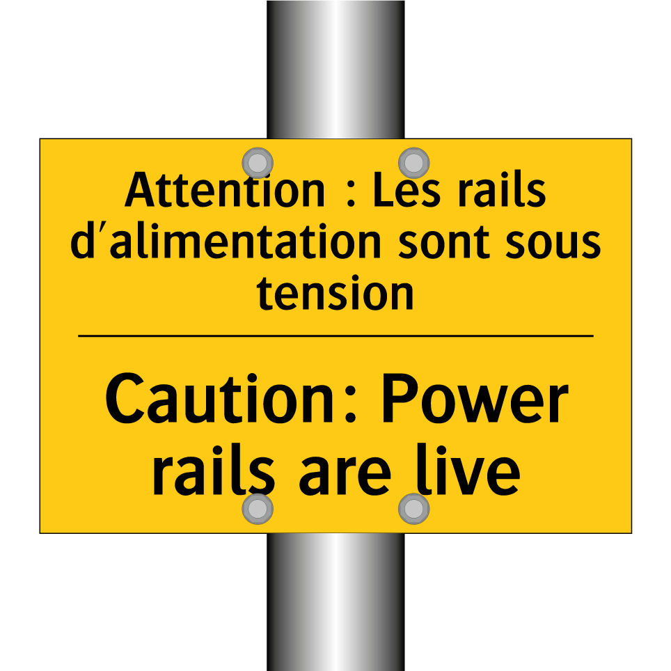 Attention : Les rails d'alimentation  /.../ - Caution: Power rails are live