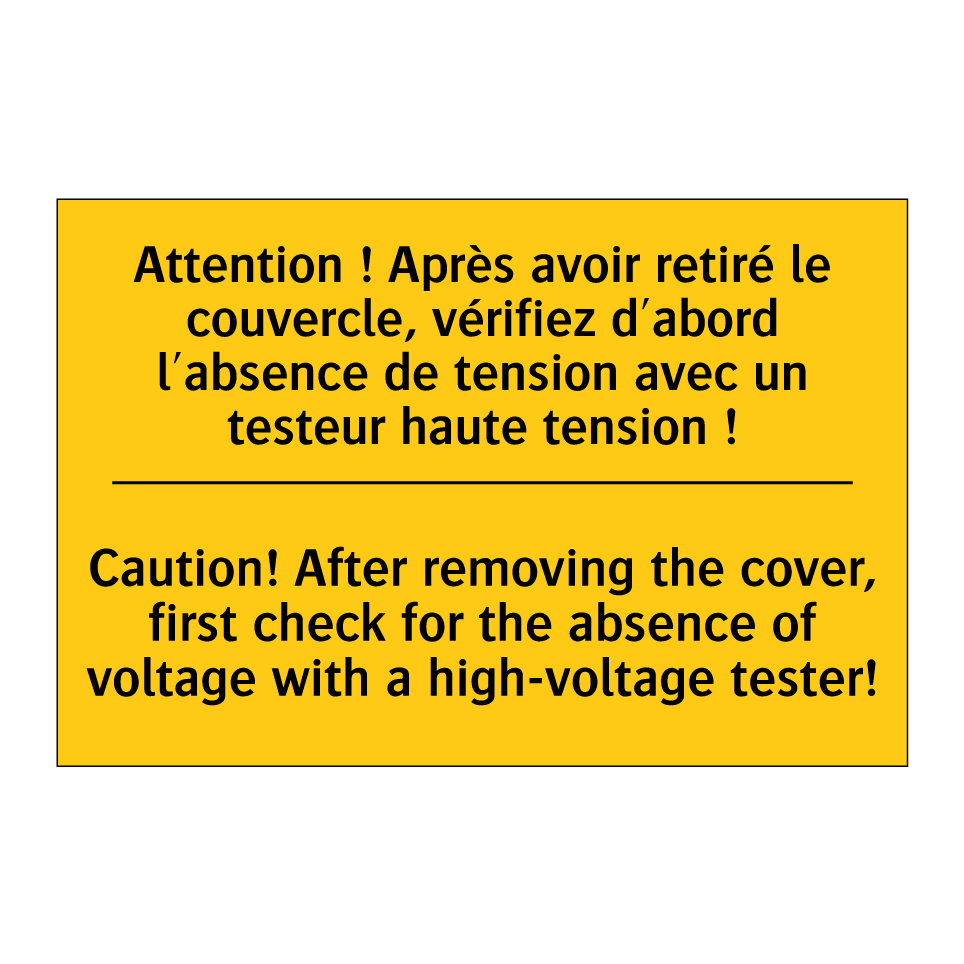 Attention ! Après avoir retiré  /.../ - Caution! After removing the cover,  /.../