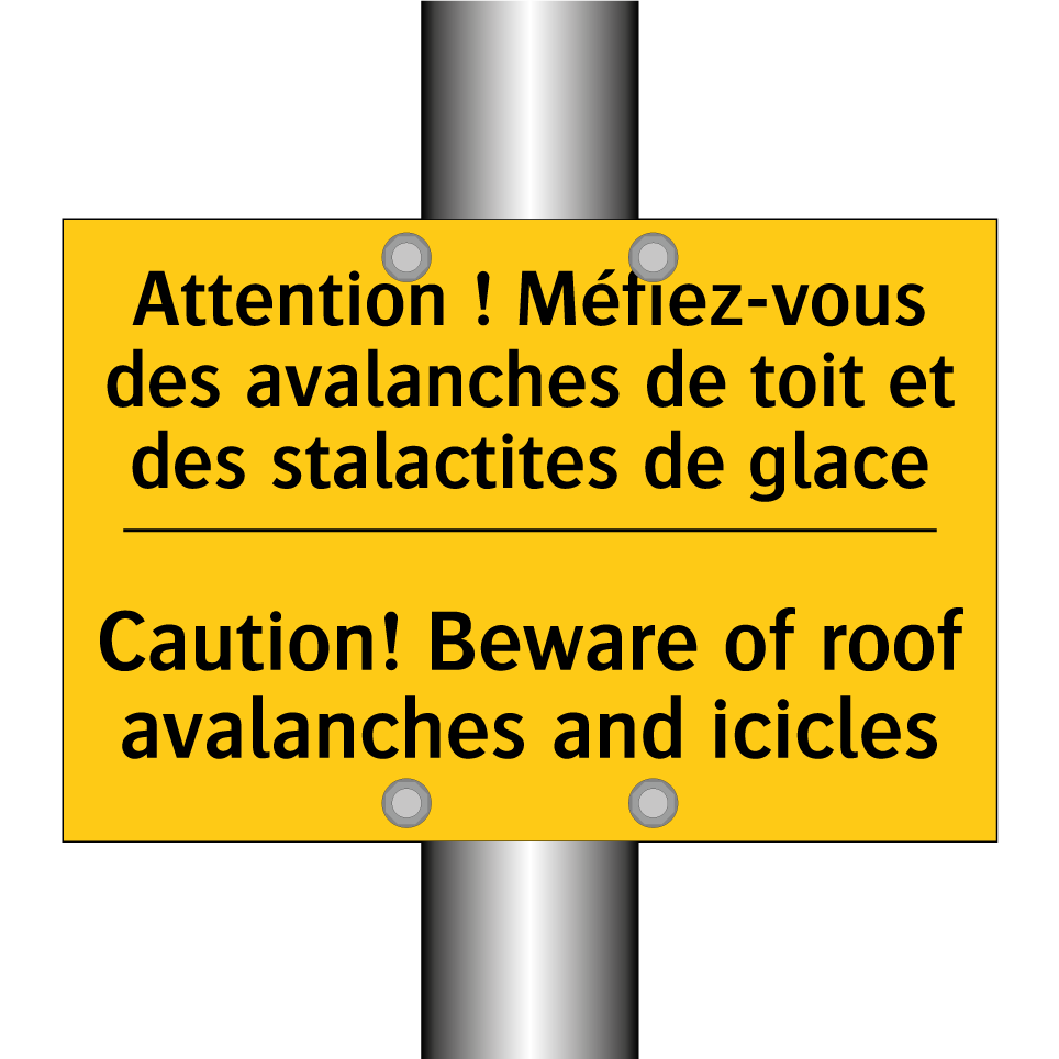 Attention ! Méfiez-vous des avalanches  /.../ - Caution! Beware of roof avalanches  /.../