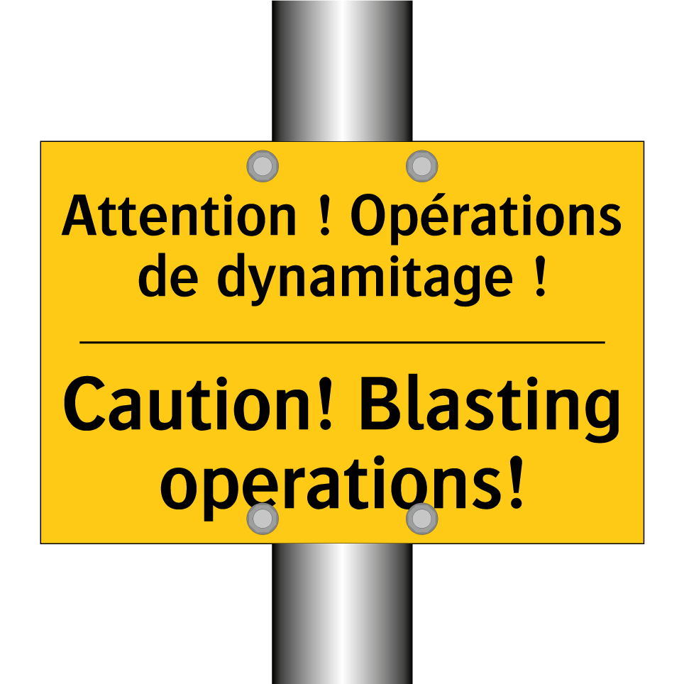 Attention ! Opérations de dynamitage  /.../ - Caution! Blasting operations!