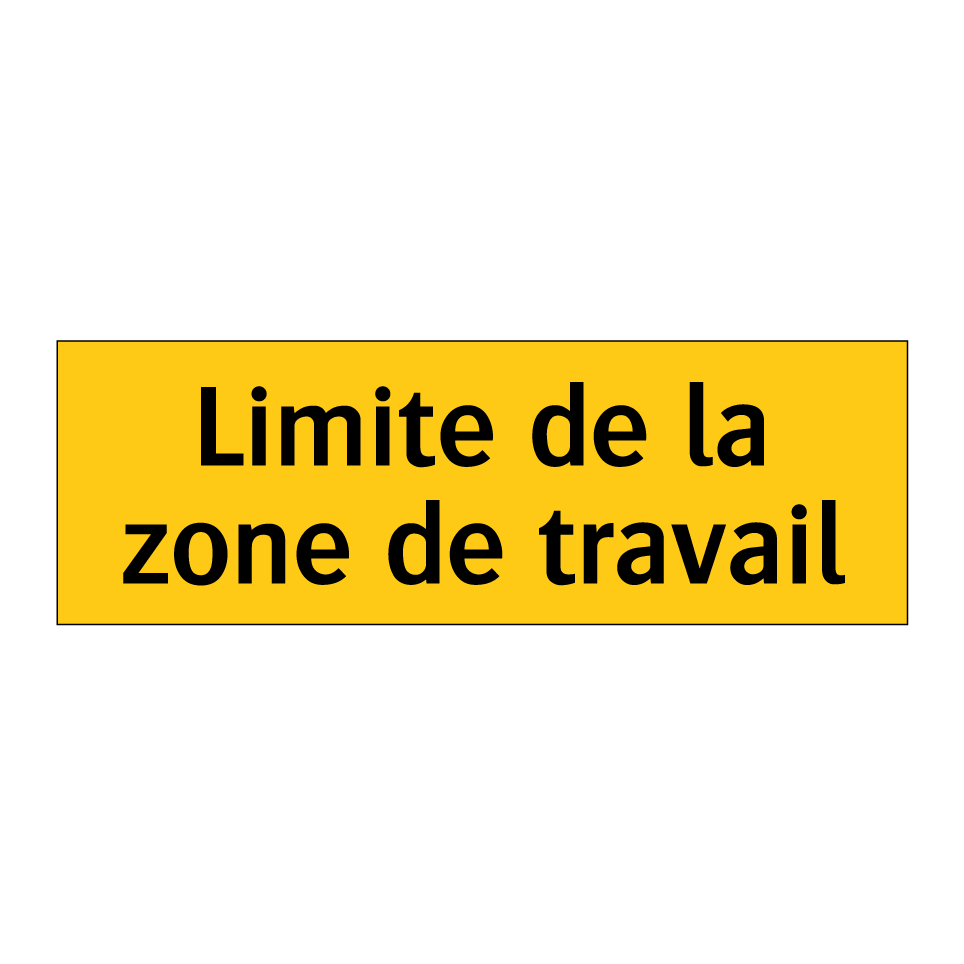 Limite de la zone de travail