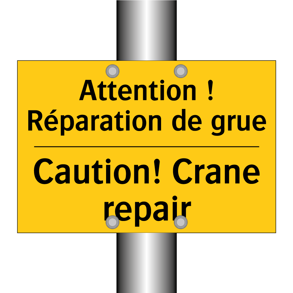 Attention ! Réparation de grue - Caution! Crane repair