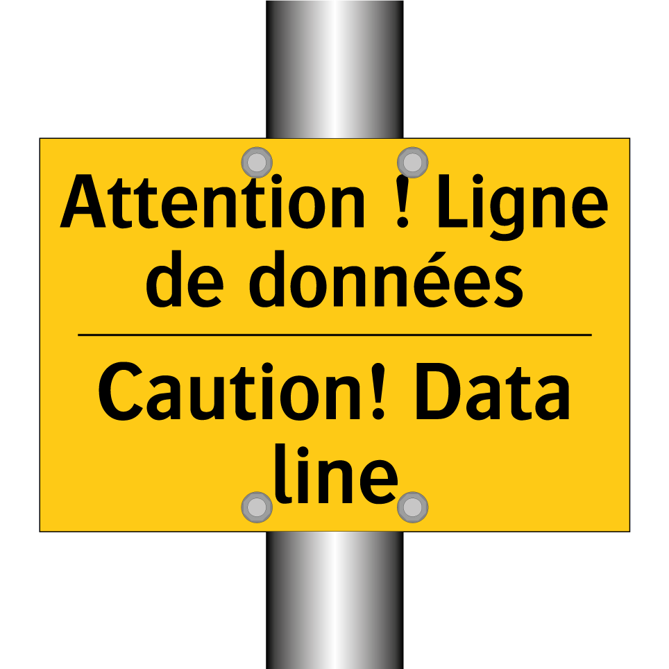 Attention ! Ligne de données - Caution! Data line