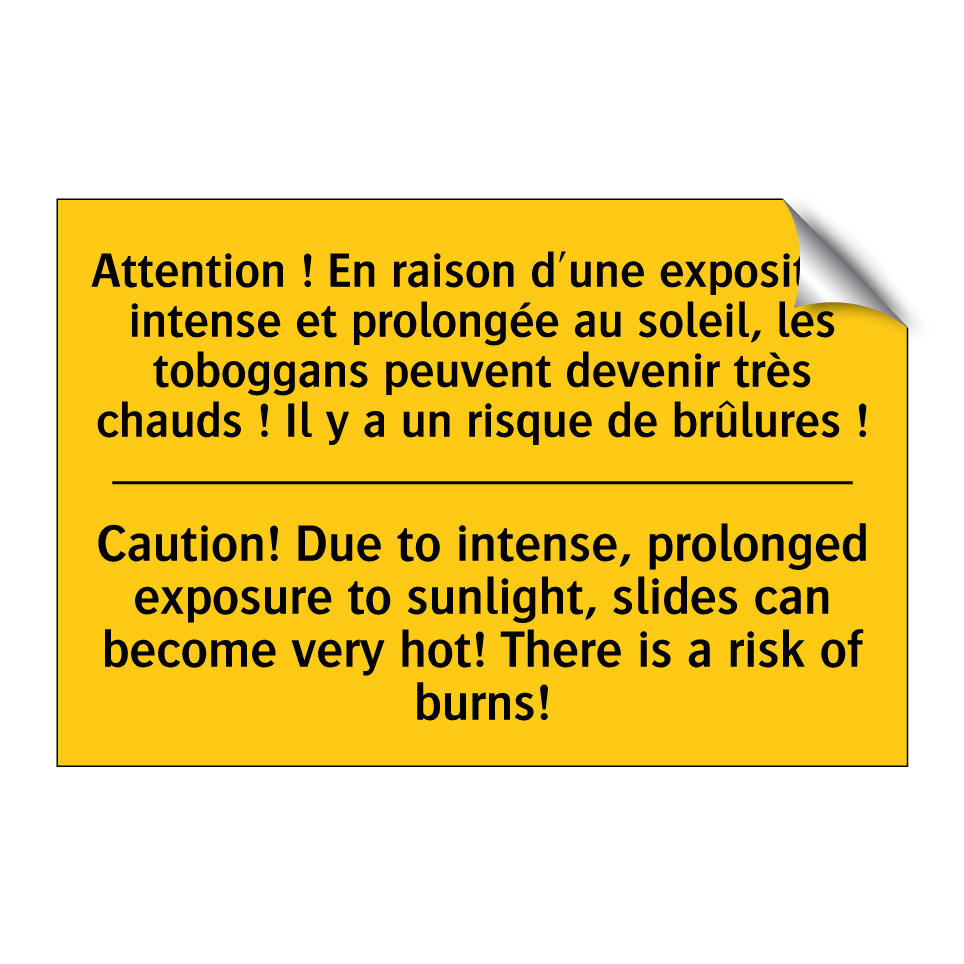 Attention ! En raison d'une exposition  /.../ - Caution! Due to intense, prolonged  /.../