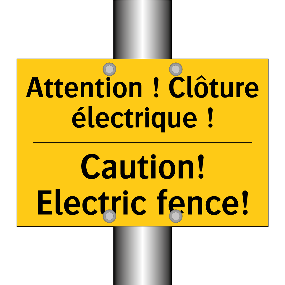 Attention ! Clôture électrique  /.../ - Caution! Electric fence!