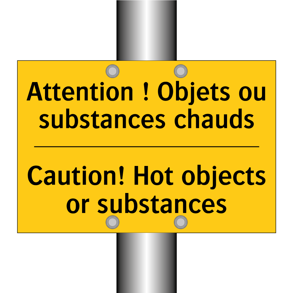 Attention ! Objets ou substances  /.../ - Caution! Hot objects or substances /.../