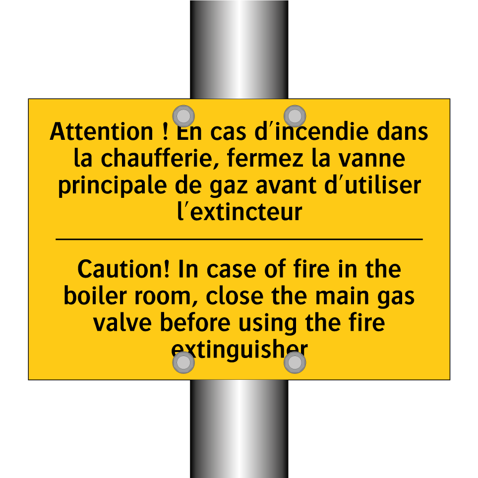 Attention ! En cas d'incendie  /.../ - Caution! In case of fire in the  /.../