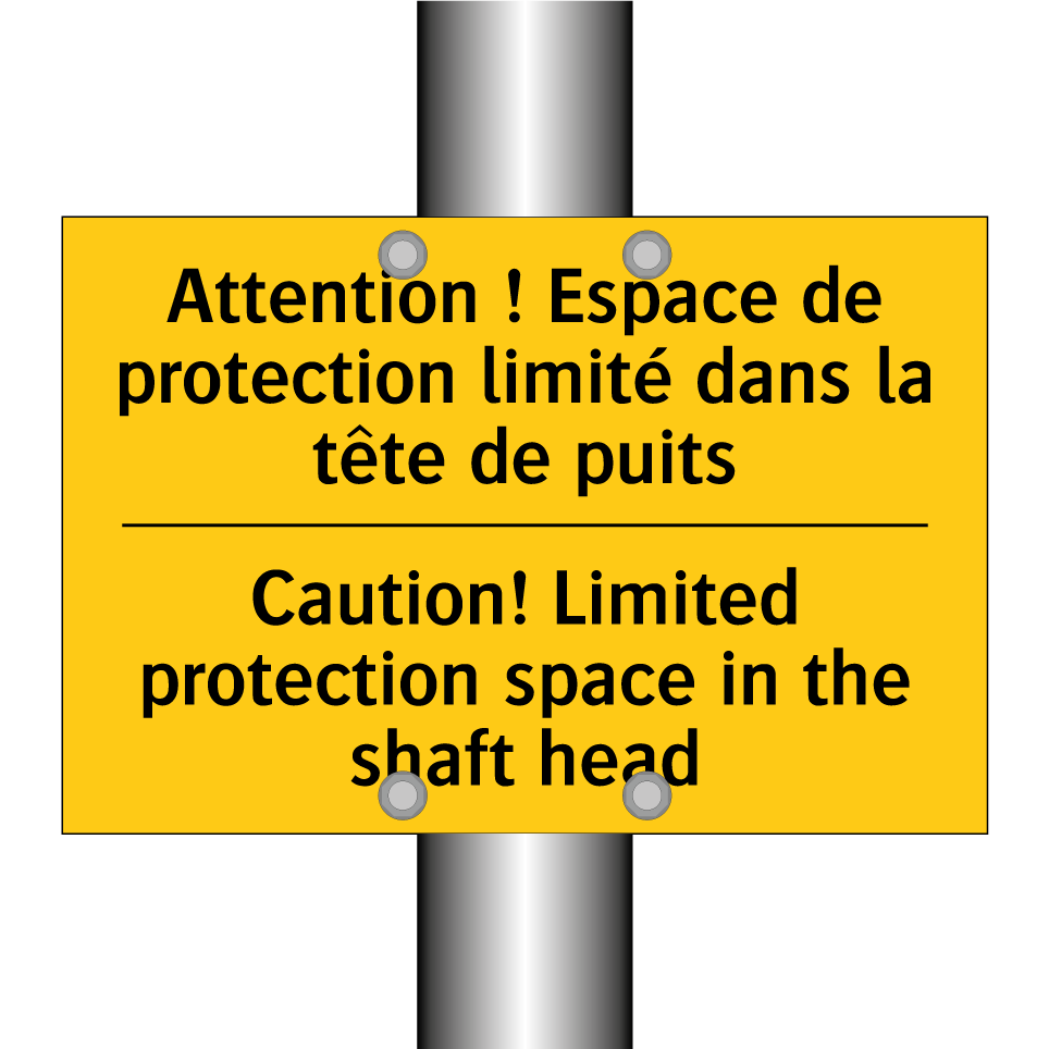 Attention ! Espace de protection  /.../ - Caution! Limited protection space  /.../