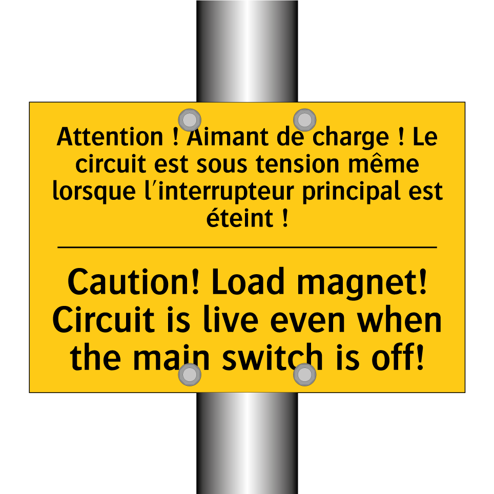 Attention ! Aimant de charge !  /.../ - Caution! Load magnet! Circuit  /.../