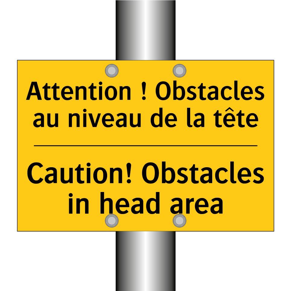 Attention ! Obstacles au niveau  /.../ - Caution! Obstacles in head area /.../