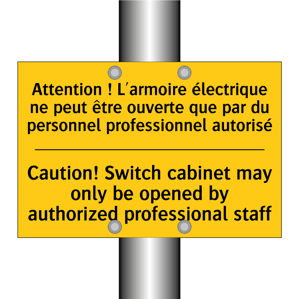 Attention ! L'armoire électrique  /.../ - Caution! Switch cabinet may only  /.../