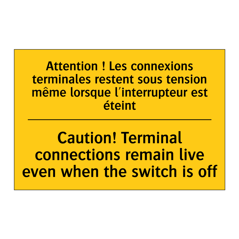 Attention ! Les connexions terminales  /.../ - Caution! Terminal connections  /.../