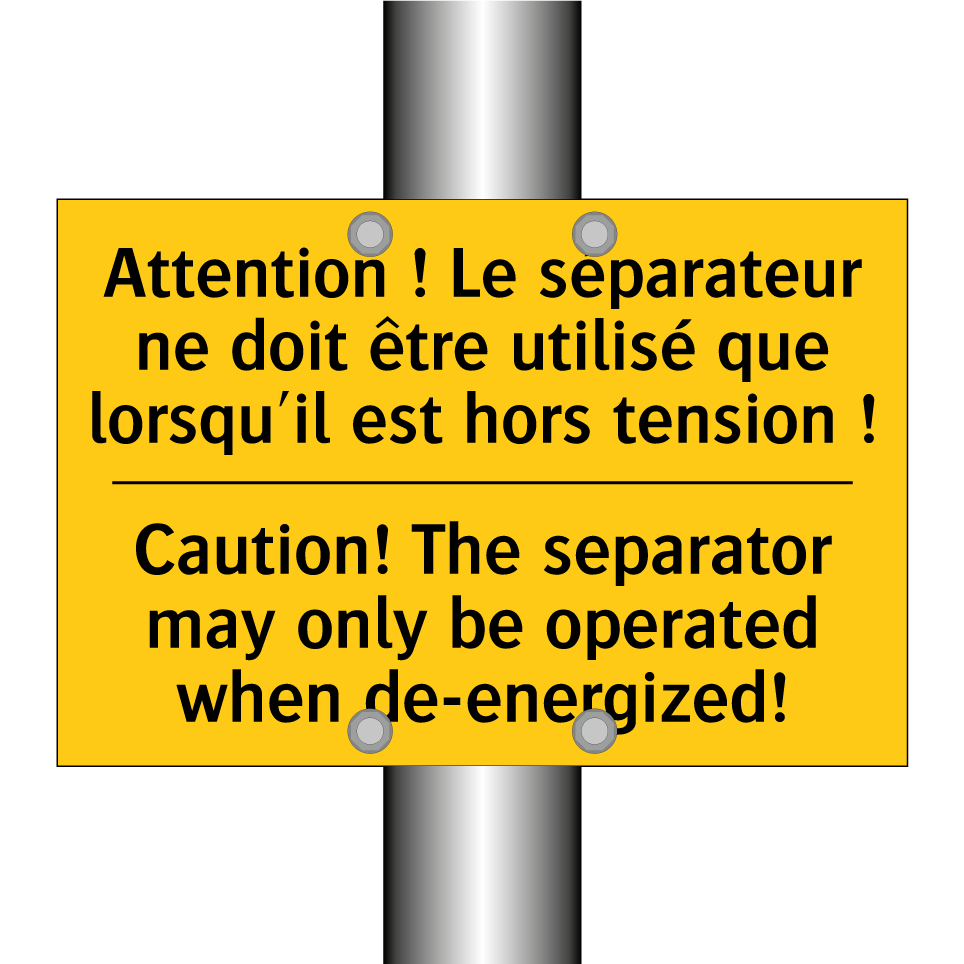 Attention ! Le séparateur ne doit  /.../ - Caution! The separator may only  /.../