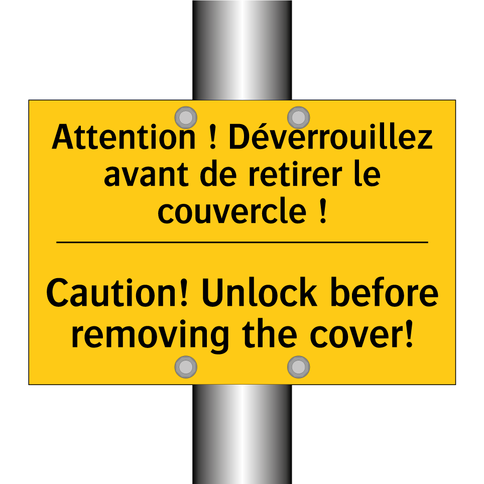 Attention ! Déverrouillez avant  /.../ - Caution! Unlock before removing  /.../