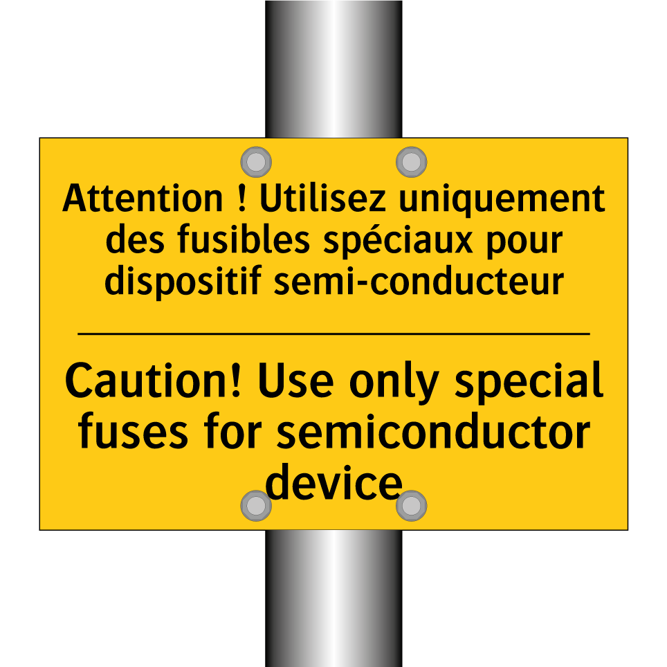 Attention ! Utilisez uniquement  /.../ - Caution! Use only special fuses  /.../
