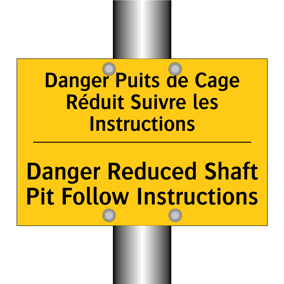 Danger Puits de Cage Réduit Suivre  /.../ - Danger Reduced Shaft Pit Follow  /.../