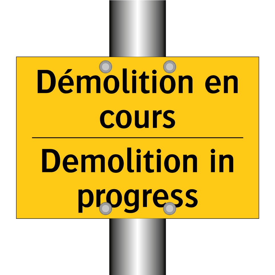 Démolition en cours - Demolition in progress