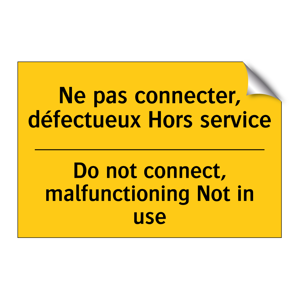 Ne pas connecter, défectueux Hors  /.../ - Do not connect, malfunctioning  /.../