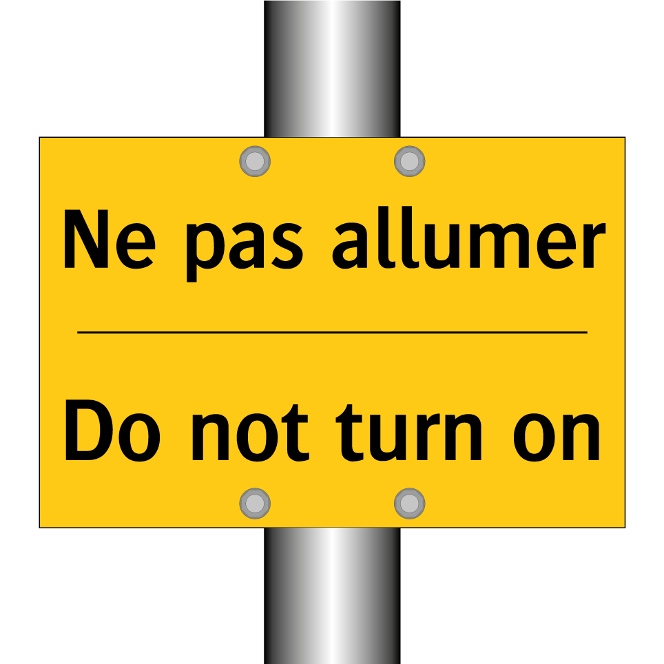 Ne pas allumer - Do not turn on