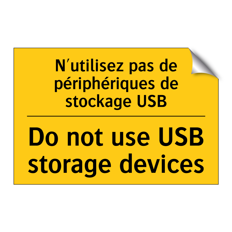 N'utilisez pas de périphériques  /.../ - Do not use USB storage devices