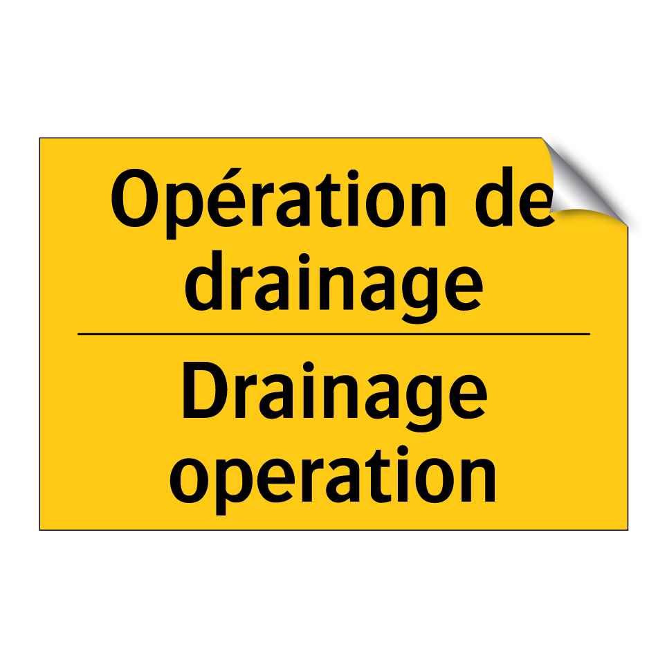Opération de drainage - Drainage operation