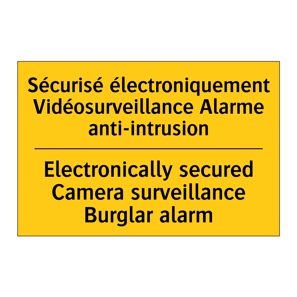 Sécurisé électroniquement Vidéosurveillance  /.../ - Electronically secured Camera  /.../
