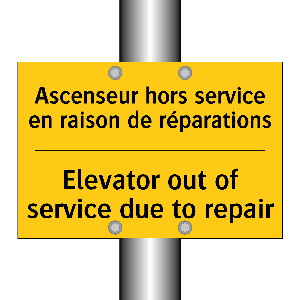 Ascenseur hors service en raison  /.../ - Elevator out of service due to  /.../