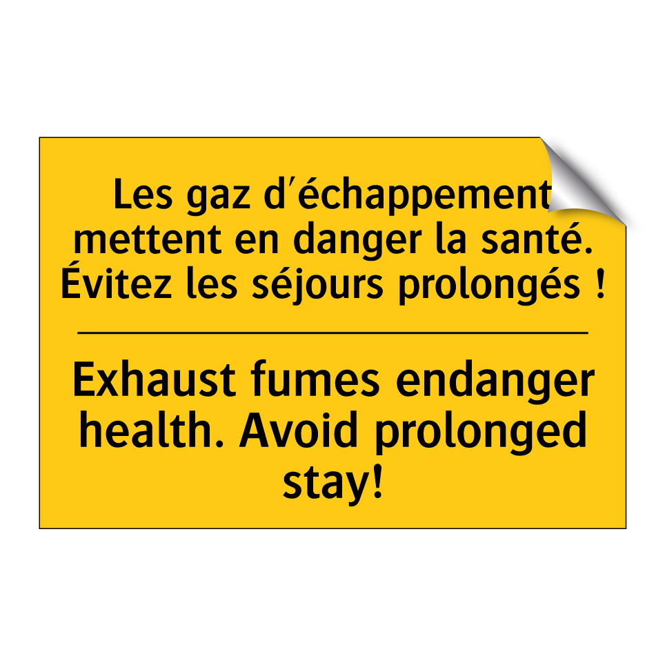 Les gaz d'échappement mettent  /.../ - Exhaust fumes endanger health.  /.../