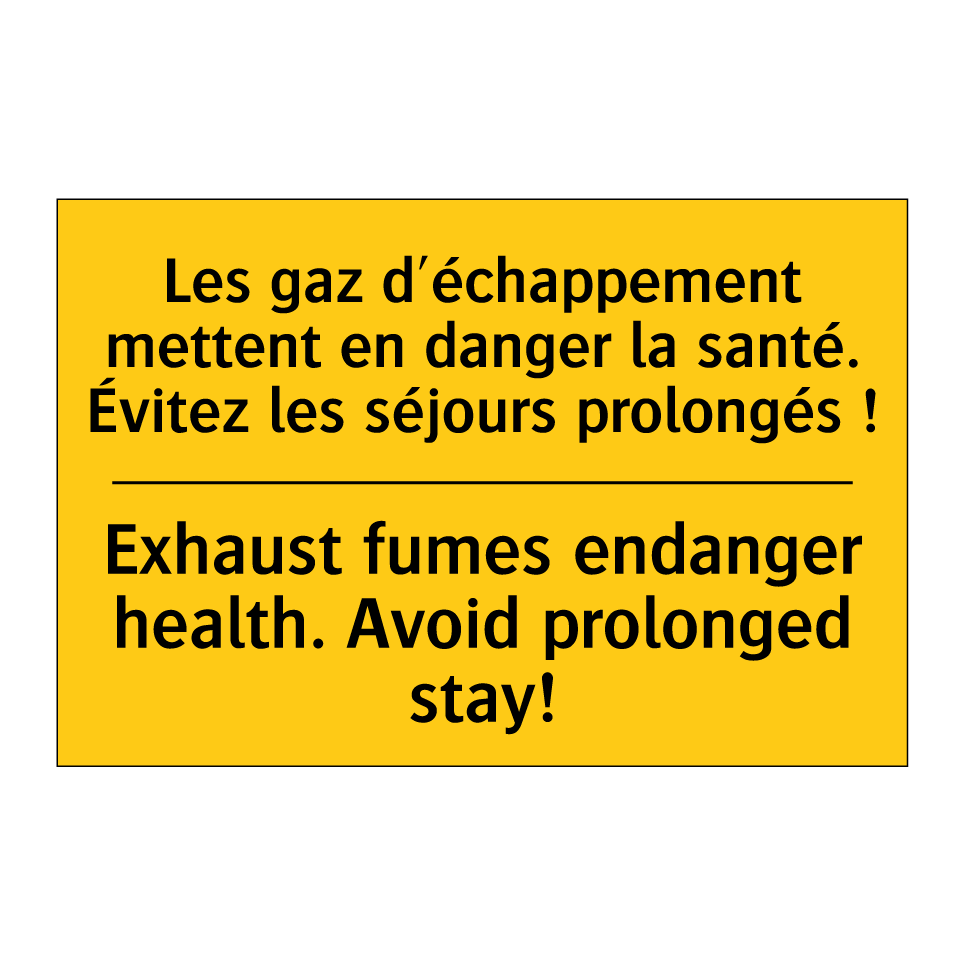 Les gaz d'échappement mettent  /.../ - Exhaust fumes endanger health.  /.../