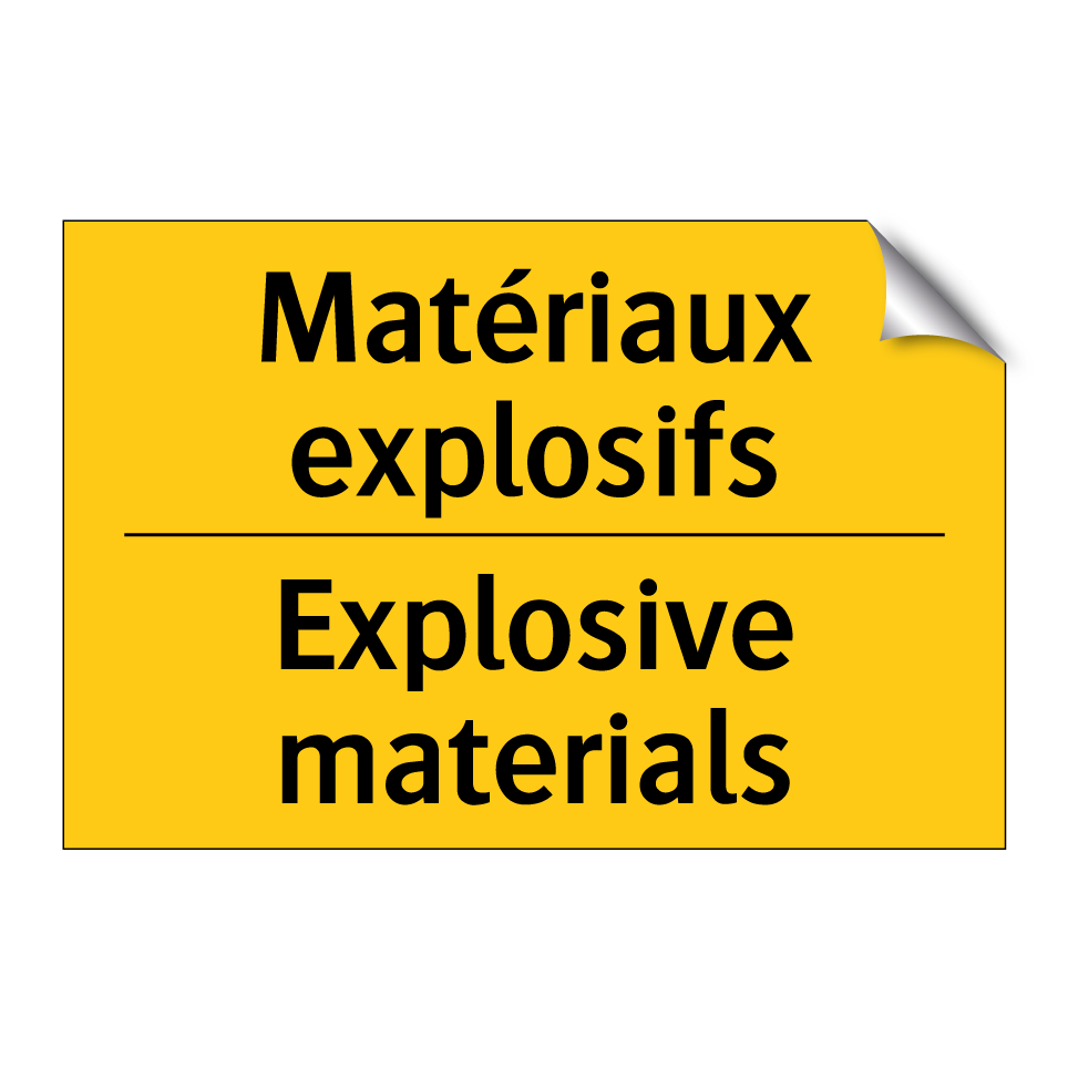 Matériaux explosifs - Explosive materials