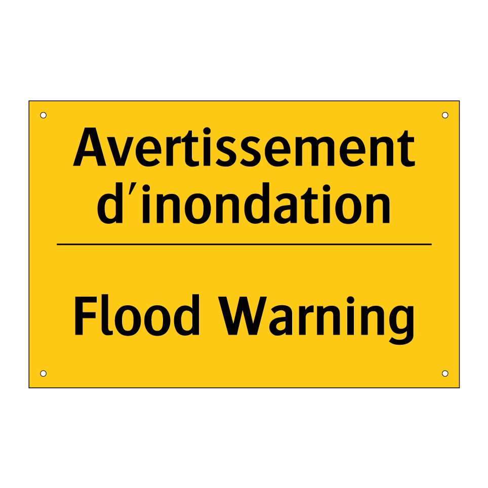 Avertissement d'inondation - Flood Warning