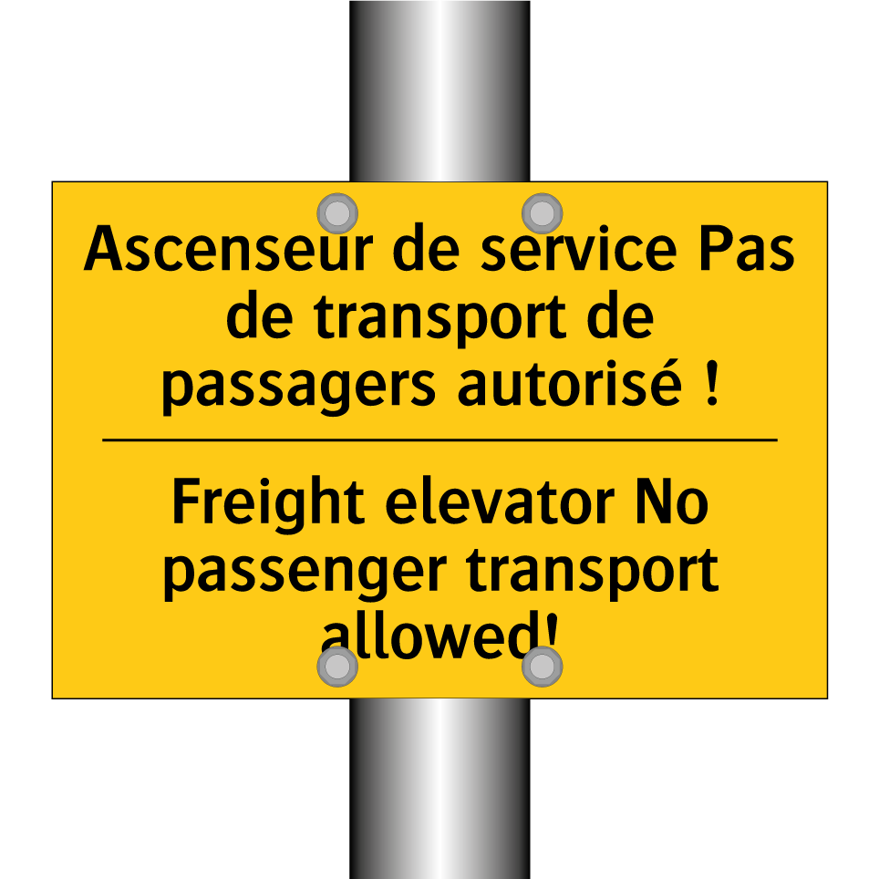 Ascenseur de service Pas de transport  /.../ - Freight elevator No passenger  /.../