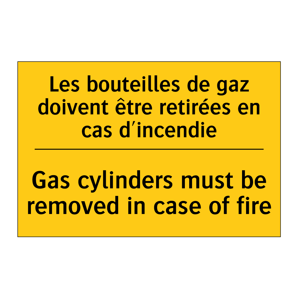 Les bouteilles de gaz doivent  /.../ - Gas cylinders must be removed  /.../