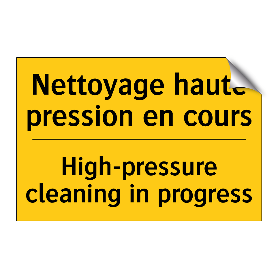 Nettoyage haute pression en cours /.../ - High-pressure cleaning in progress /.../