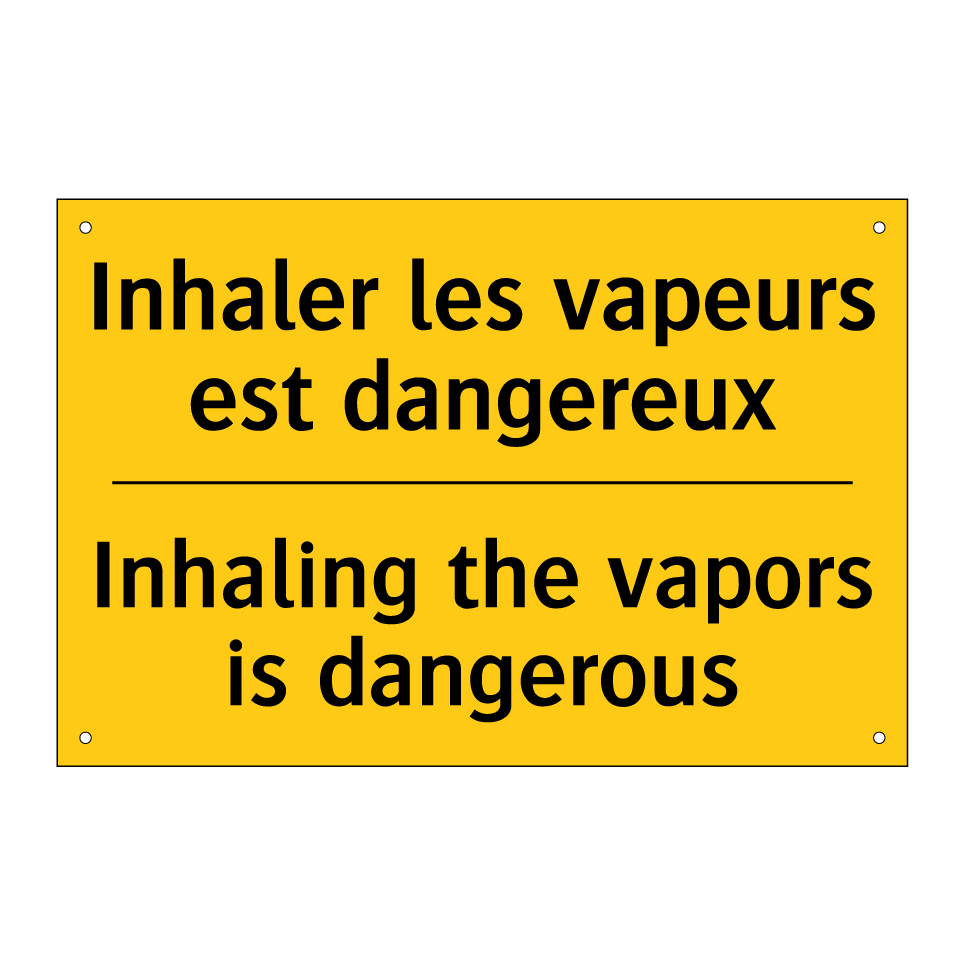 Inhaler les vapeurs est dangereux /.../ - Inhaling the vapors is dangerous /.../