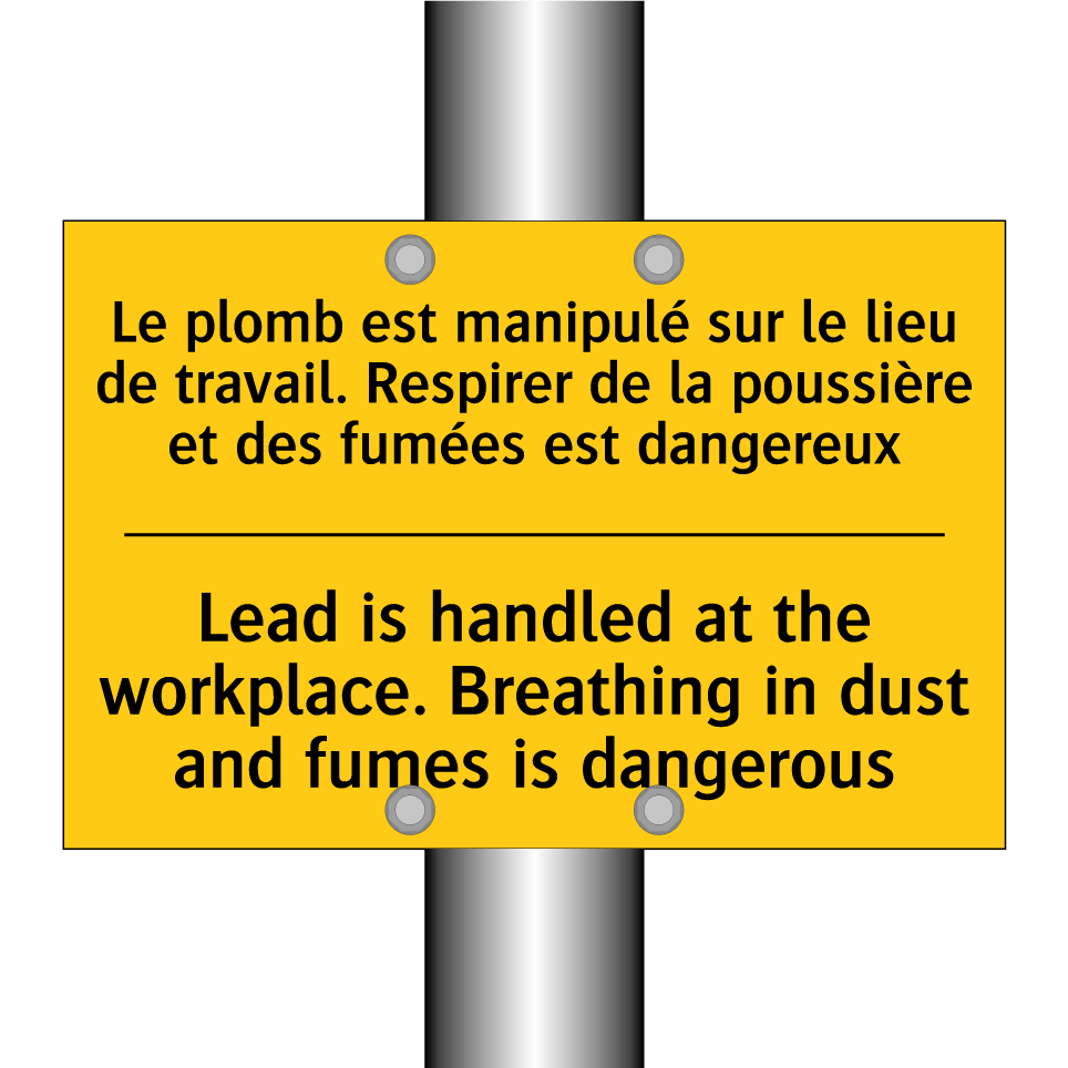 Le plomb est manipulé sur le lieu  /.../ - Lead is handled at the workplace.  /.../