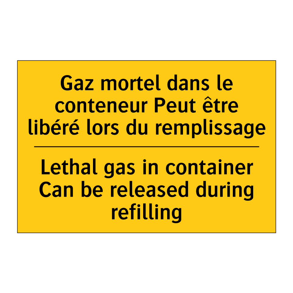 Gaz mortel dans le conteneur Peut  /.../ - Lethal gas in container Can be  /.../