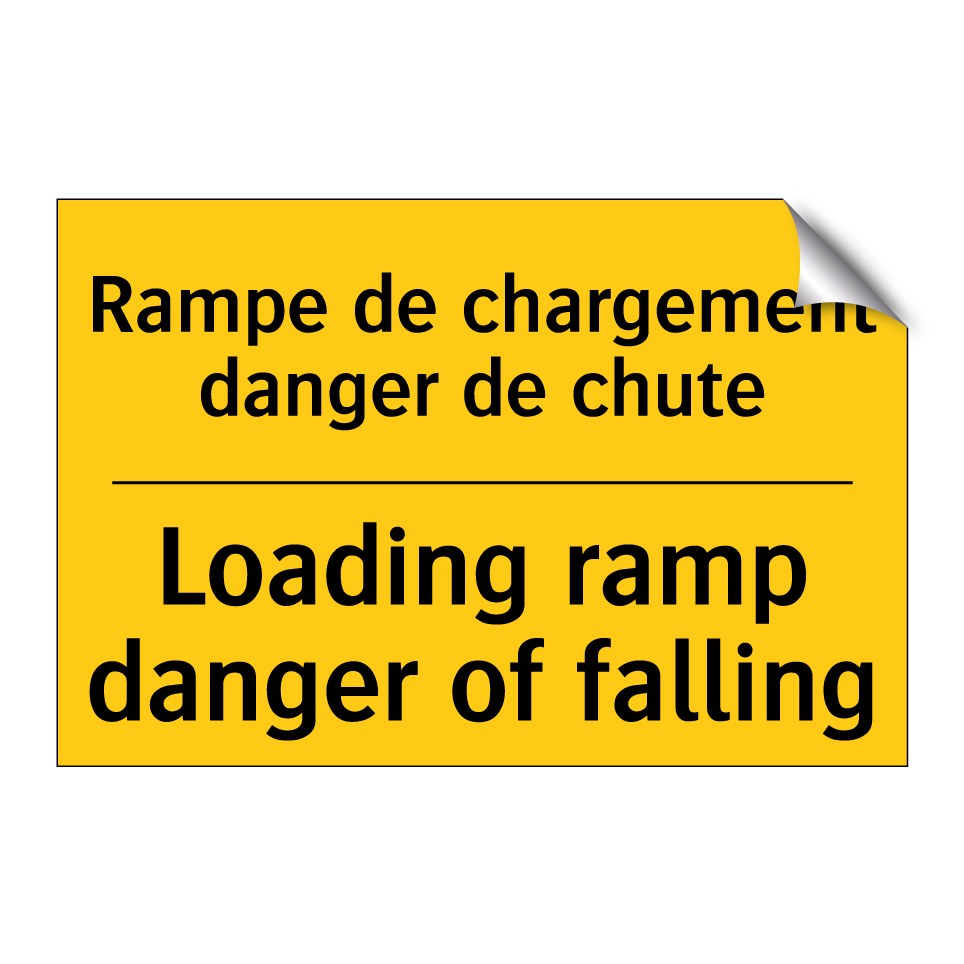 Rampe de chargement danger de  /.../ - Loading ramp danger of falling