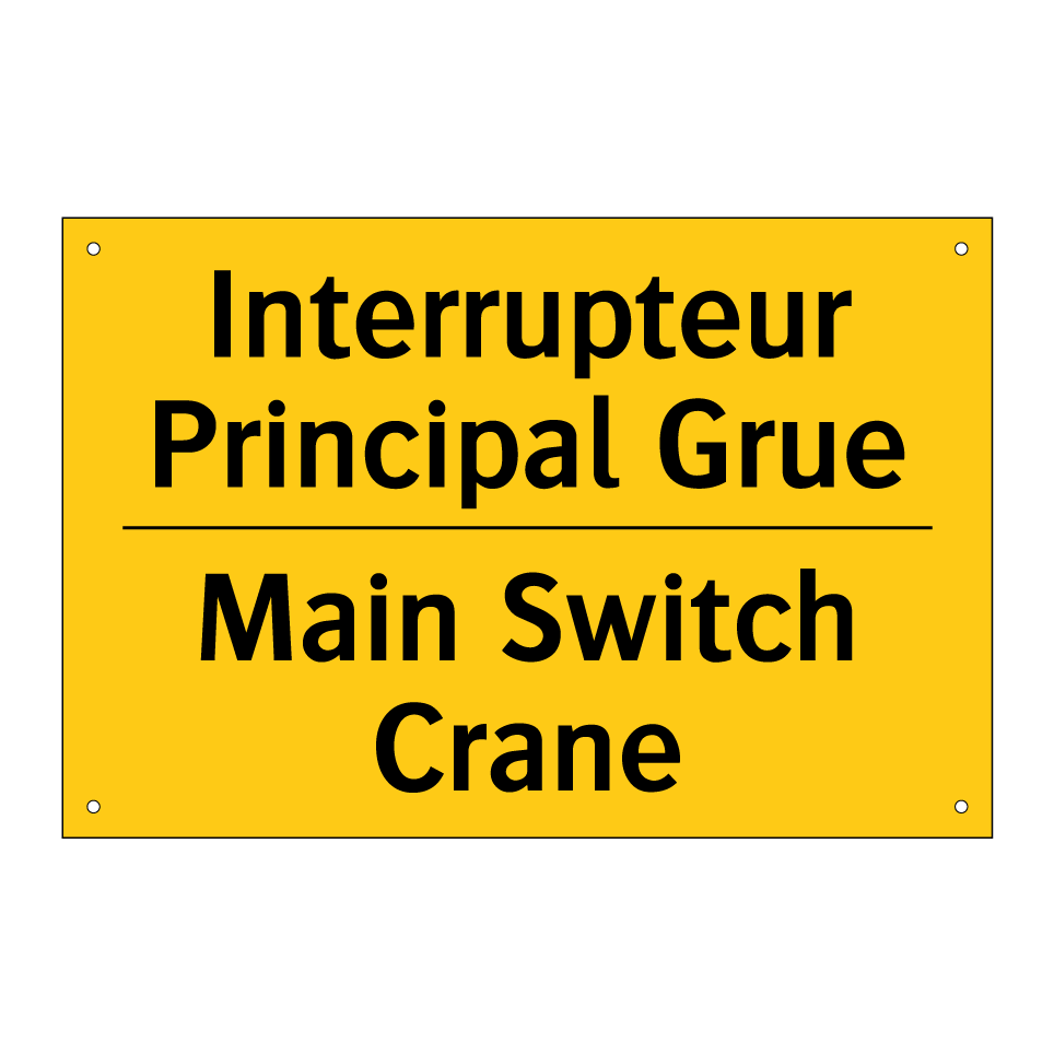 Interrupteur Principal Grue - Main Switch Crane