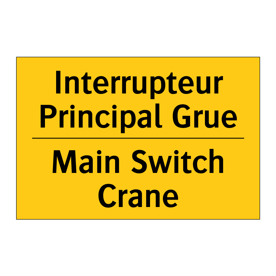 Interrupteur Principal Grue - Main Switch Crane